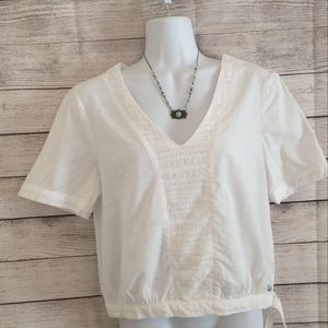 Cotton ROXY top will lace details